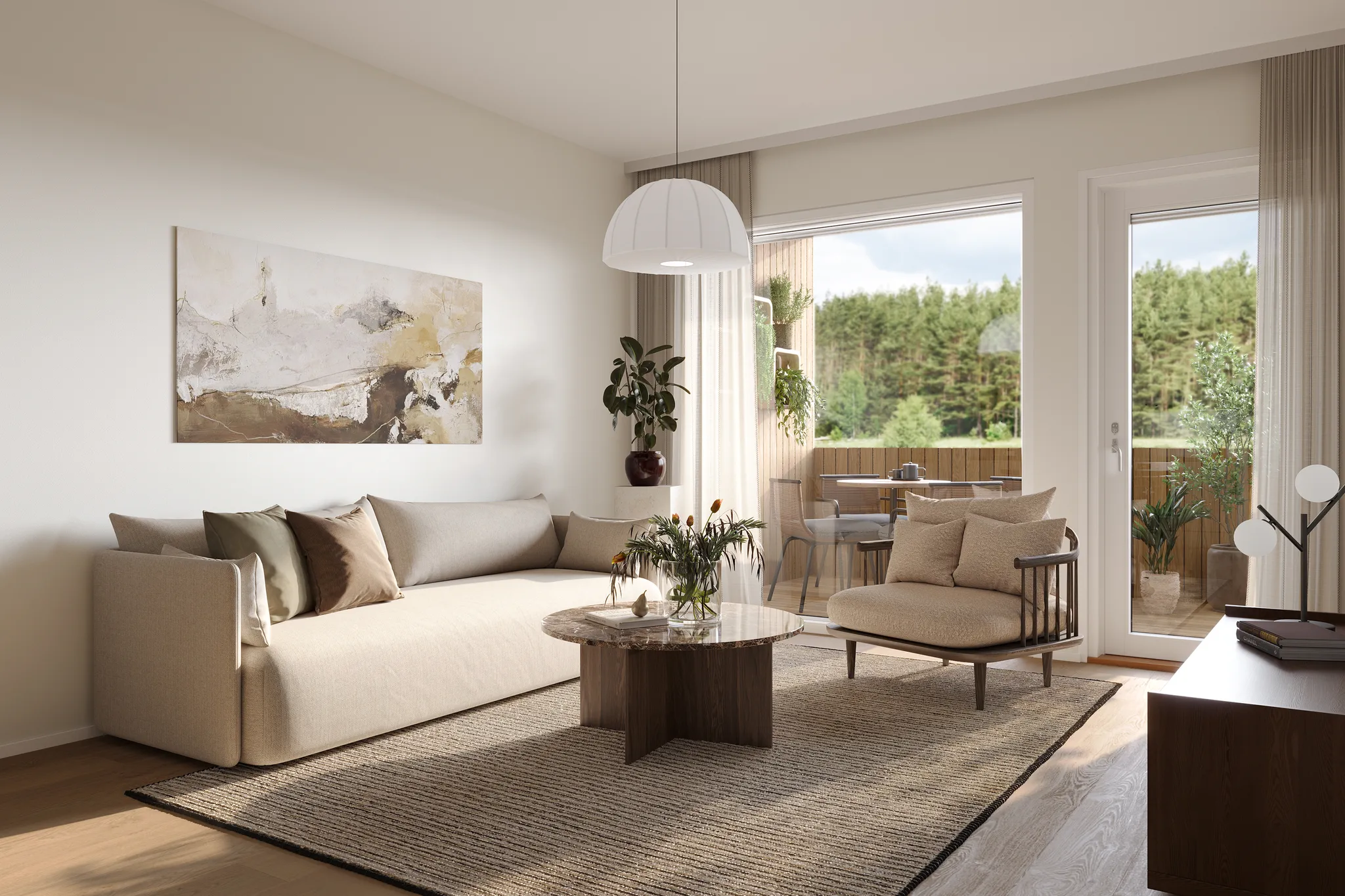 Olohuone Oulun Hiukkavaaran Marssipuisto